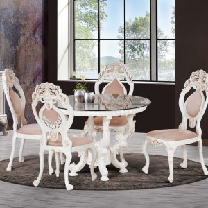 Diamond dining table | Diamond shell chair