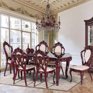 Roham dining tables | Ayan mahogany chair