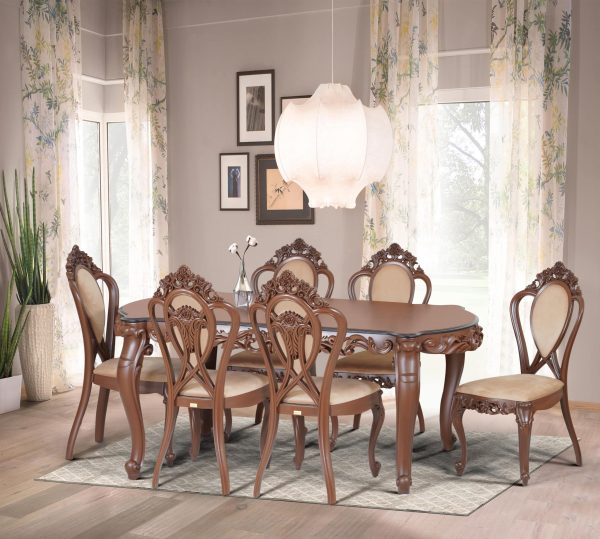 "Polymer dining table and chairs."