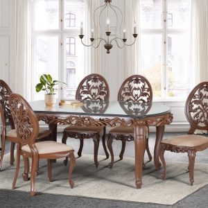 "Polymer dining table and chairs."