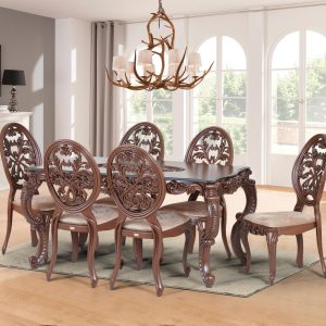 "Polymer dining table and chairs."