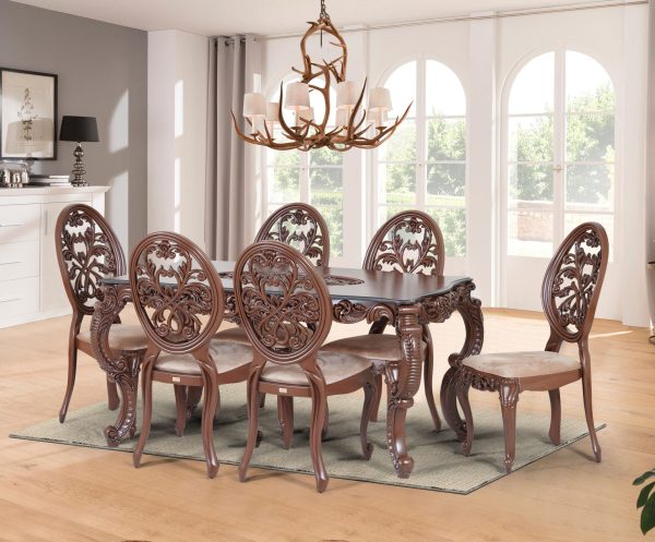 "Polymer dining table and chairs."