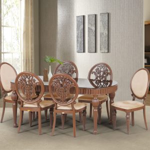 "Polymer dining table and chairs."