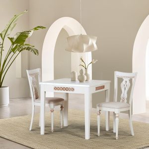 Kiana dining table | Parnia shell chair