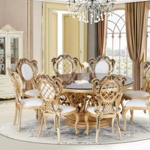 Unique dining table | Unique golden chair